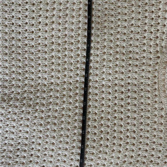 Madewell Cream Textured Sweater Size Medium crochet - Picture 9 of 15